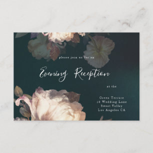 Emerald Antique Vintage Wedding Reception Card