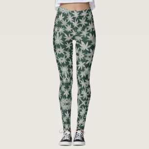 Emerald Asanoha: A Traditional Japanese Design Leggings