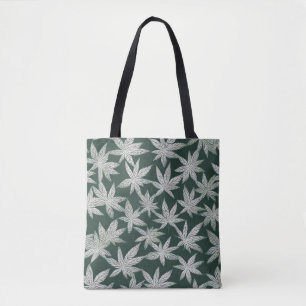 Emerald Asanoha: A Traditional Japanese Design Tote Bag