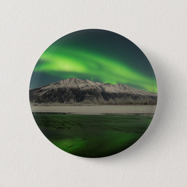 Emerald Aurora 6 Cm Round Badge (Front)