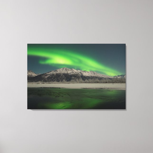 Emerald Aurora Canvas Print (Front)