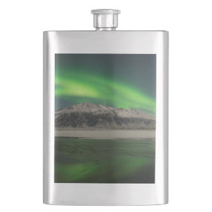 Emerald Aurora Hip Flask