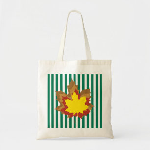 Emerald Autumnal Stripes Tote Bag