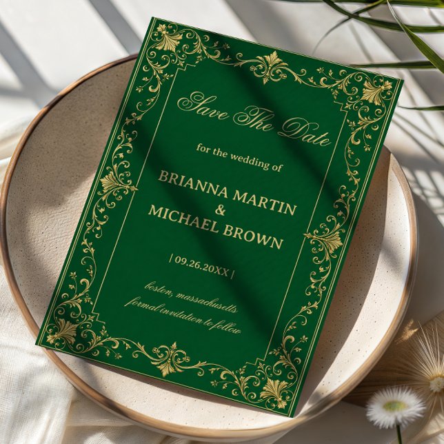 Emerald Baroque Luxury Celtic Save The Date (Creator Uploaded)
