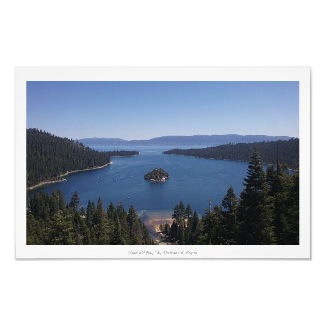 "Emerald Bay," Lake Tahoe Photo Print (Front)