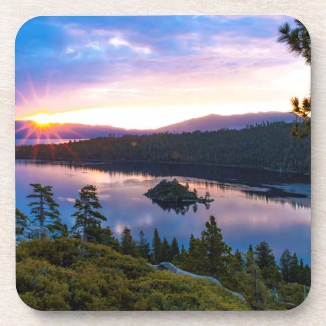Emerald Bay Lake Tahoe Souvenir Coaster Set (Front)