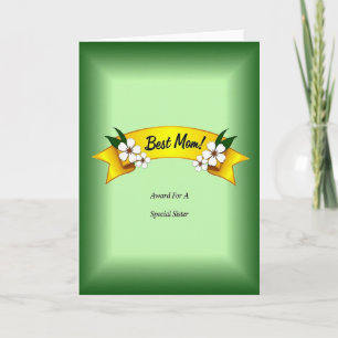 Emerald Best Mum Script Card