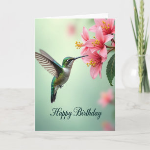 Emerald Bird Birthday Card