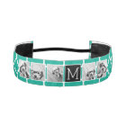 Emerald & Black Instagram 5 Photo Collage Monogram