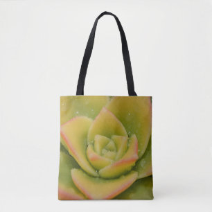 Emerald Bloom: Nature’s Liquid Jewel Tote Bag