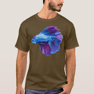 Emerald Blue Betta Siamese Fish T-Shirt