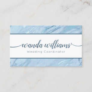 Emerald Blue Handwritten Calligraphy Business Card