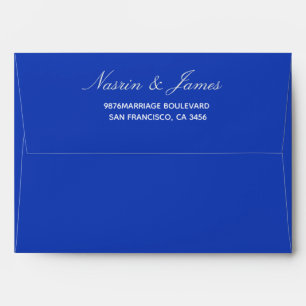 Emerald Blue Return Address Envelope