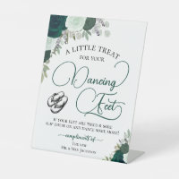 Emerald Boho Roses Dancing Feet Flip Flop Wedding