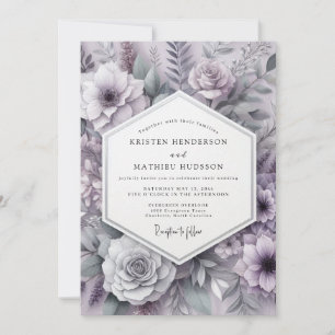 Emerald Botanical Romance Wedding Invitation
