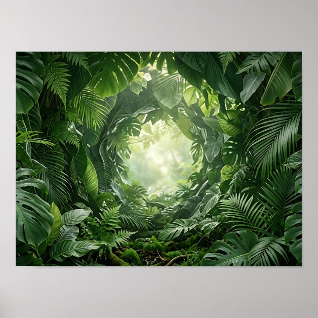 Emerald Botanical Tunnel Tropical Poster (Front)