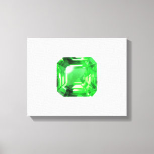 Emerald, Bright Green Canvas Print