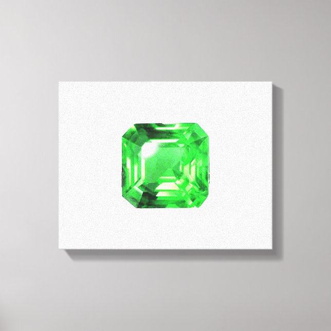 Emerald, Bright Green Canvas Print (Front)