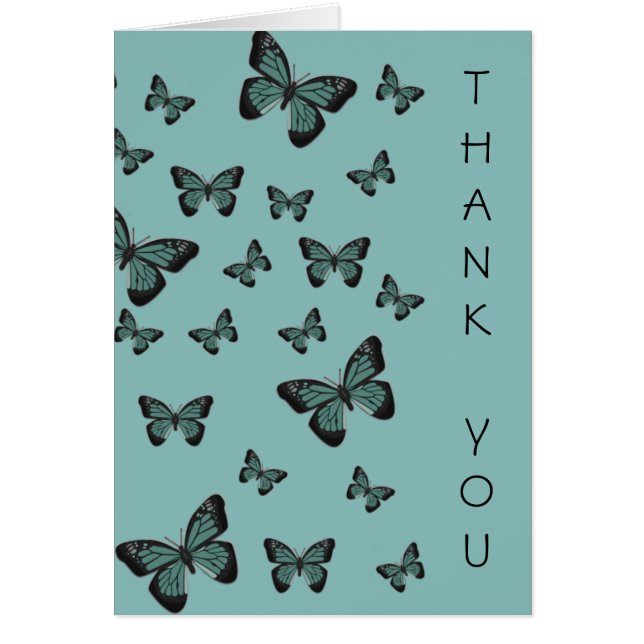 Emerald Butterflies Thank You (Front)
