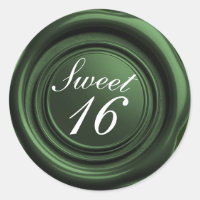 Emerald Candle Wax Seal Drip Sweet 16 Wedding