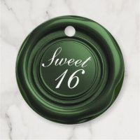 Emerald Candle Wax Seal Drip Sweet 16 Wedding