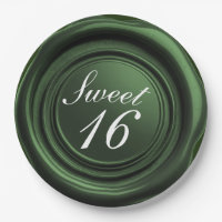 Emerald Candle Wax Seal Drip Sweet 16 Wedding