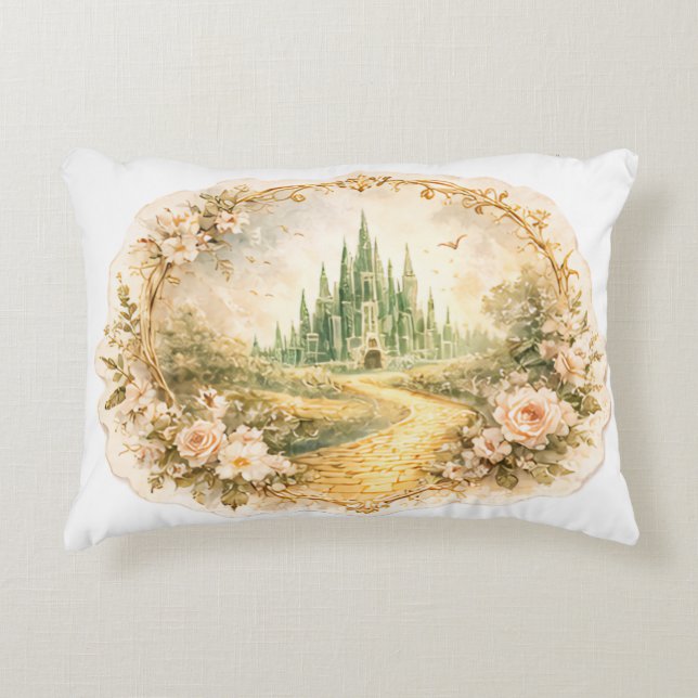 Emerald Castle Fairytale  Decorative Cushion (Front)