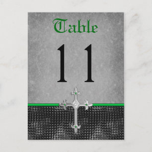 Emerald Celtic Cross Table Number Postcard