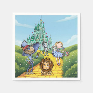Emerald City Fantasy Birthday Yellow Brick Road  Napkin