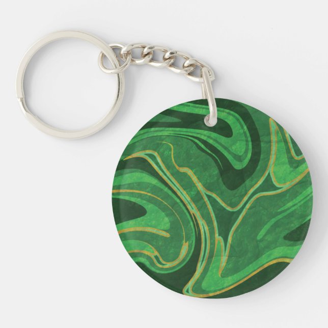 Emerald City Marble Key Ring (Front)