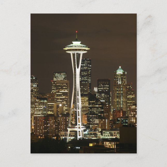 Emerald City Seattle Washington Space Needle Postcard (Front)