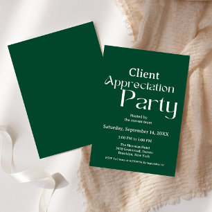 Emerald client appreciation party grateful party invitation