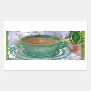 Emerald Coffee CricketDiane Coffee Art Rectangular Sticker