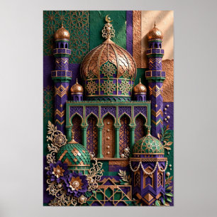 Emerald Copper Mosque Sanctuary Poster