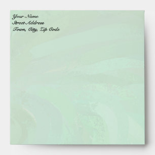 Emerald Cream and Black Monogram Envelope