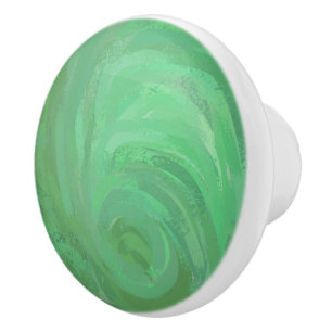 Emerald Cream Ceramic Knob