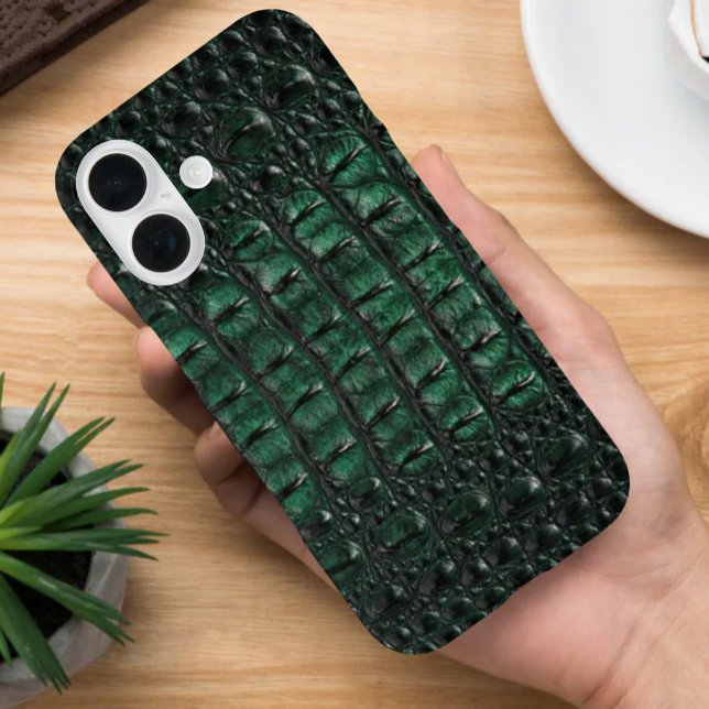 Emerald Crocodile Leather Luxury Exotic  Skin Case-Mate iPhone Case (Creator Uploaded)