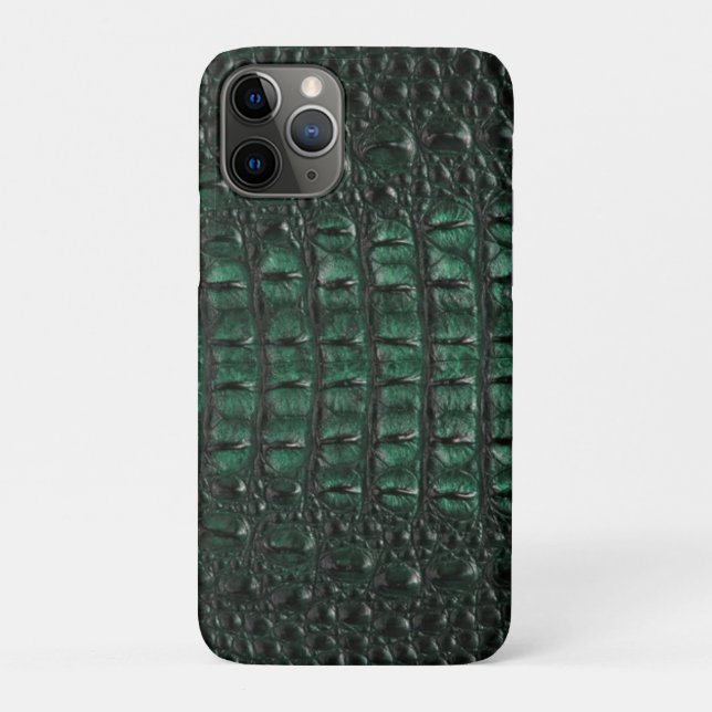 Emerald Crocodile Leather Luxury Exotic  Skin Case-Mate iPhone Case (Back)