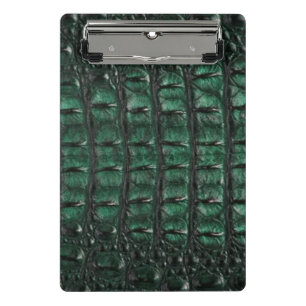 Emerald Crocodile Leather Luxury Exotic  Skin Mini Clipboard
