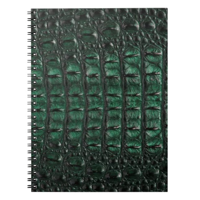 Emerald Crocodile Leather Luxury Exotic  Skin Notebook (Front)