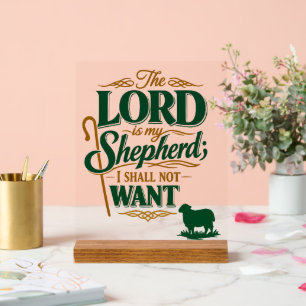 Emerald Crossing Psalm 23 VBS Church Acrylic Sign