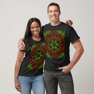 Emerald Dahlia Bohemian Floral Graphic T-Shirt