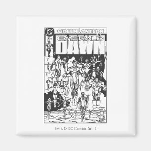 Emerald Dawn Cover, Black and White Magnet