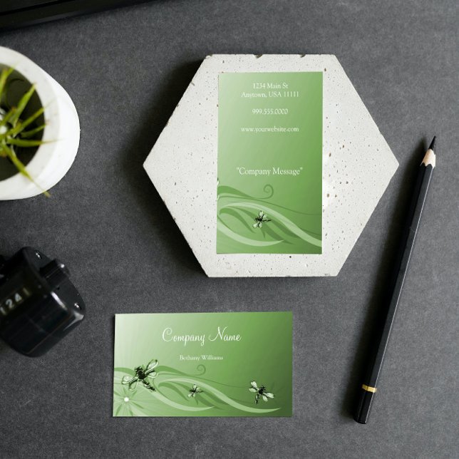 Emerald Dragonflies Business Card (Emerald Dragonflies Business Card)