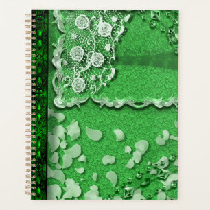 Emerald Dreams Trompe L'oeil Junk Journal Style  Planner