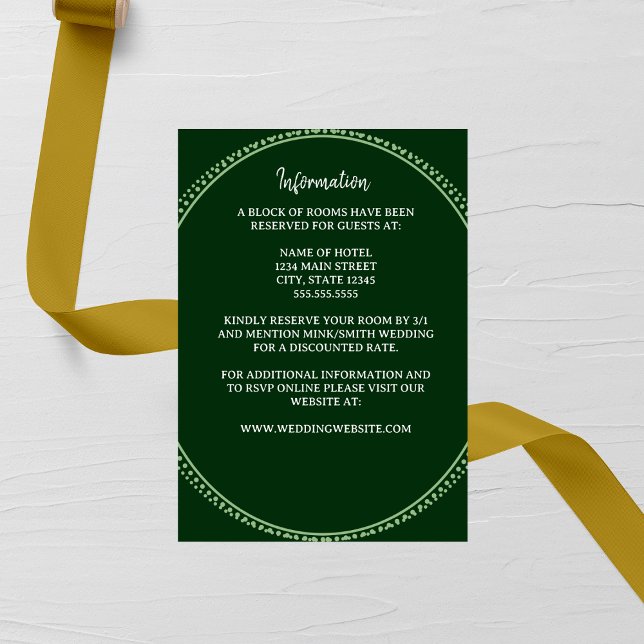 Emerald Elegance Wedding Enclosure Card (Creator Uploaded)