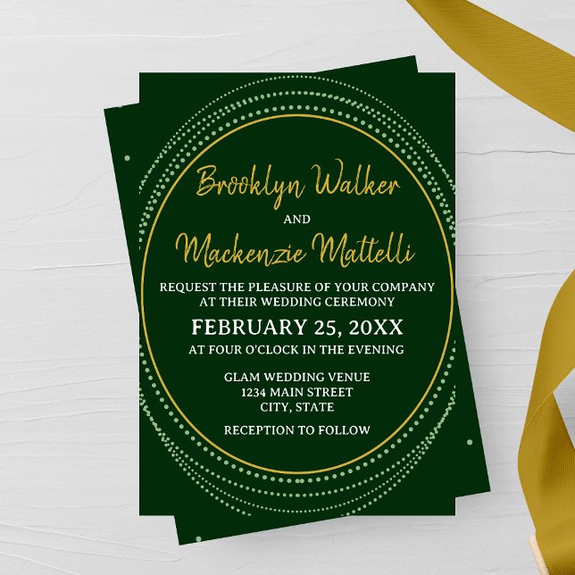 Emerald Elegance Wedding Invitation (Creator Uploaded)