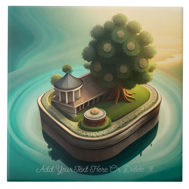 Emerald Enchantment - Dreamlike Home, Tree of Life Tile (Front)