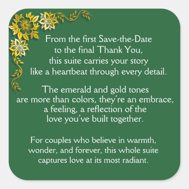 Emerald end square sticker (Front)