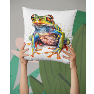 Emerald Eye Rainforest Frog  Cushion